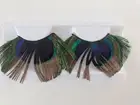 Women Peacock Feather Dance Prom Party Volume Fake False Eyelashes Eye lashes