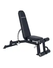 [PowerTrain] Multi Workout Bench With Transport Wheels And Adjustable Backrest in Black