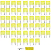Spade Set Kit 20A Amp Motorcycle Automotive 50x Mini Blade Fuse APM ATM Plug