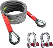 Car Tow Rope Off Road Vehicle Tow Hook Car Tow Strap of Rescue Rope Upgraded Version Reliable Wear-Resistant Vehicle Accessories(18T 4m)