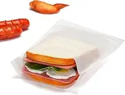 Quotidian White Flat Self-Seal Large Glassine Paper Bags Envelope 6" x 9" (15 x 22.8cm) Pack of 100 - Grocery Snacks Popcorn Sandwiches Business