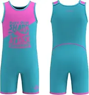 GoldFin Kids Wetsuit for Boys Girls, 2mm Toddler Shorty Sleeveless Wet Suits Neoprene Suit for Cold Water Paddleboarding Snorkeling Surfing