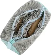 Shoes Laundry Bag, 2024 New Double Pull Mesh Laundry Shoe Wash Bag Shoe Cleaning, One Washable Pair, Washing Bag with Zipper Shoes Laundry Bag with Hook for Sneakers Running Shoes (Grey)