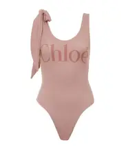 Chloé Knotted-Strap One-Piece Swimsuit FR34,FR36,FR38,FR40 wild pink