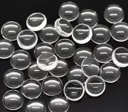 100 Transparent Round Flatback Glass Cabochon Dome 10mm No Hole Crafts