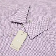 Alessandro Gherardi NWT Dress Shirt Size 15.5/39 US Purple Plaid 100% Cotton