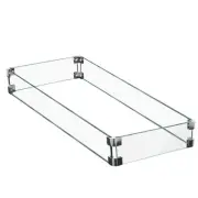 AZ Patio Heaters Glass Wind Screen, 28.75" x 14" - AWS-RT30