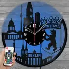 LED Vinyl Clock Berlin Light Vinyl Record Wall Clock Decor Home 5144