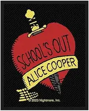 Alice Cooper Woven Patch Schools Out Official Black One Size