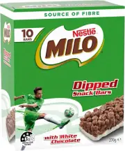 Nestle Milo Dipped White Chocolate Snack Bars 270 G (50 Count, Pack of 5)