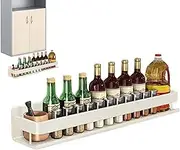 Spice Rack - Condiment Organizer, Spice Storage Rack | Slide-Out Spice Rack Organizer Easy to Install Spice Cabinet Organizer, Removable Countertop Spice Jar Rack for Cabinet Kitchen Counter Shelf