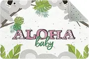 Door Mat, Outdoor Indoor Doormat, Durable Floor Mat Non Slip Rug, Front Doormat for Entryway, Patio, Cartoon Tropical Animal Koala Hawaiian Aloha