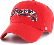 47 Brand MLB Unisex Team Color Home Wordmark Script Logo Clean Up Adjustable Baseball Cap Dad Hat Adult One Size Fits All