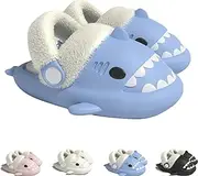 [Generic] Sharklas Polares, Sharklas Originales Kids, Shark Sandals Cloud Slides Winter And Summer Shark Fuzzy Non-Slip House Slippers for Boys and Girls