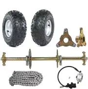 810mm Go Kart Rear Axle Kit 6" Wheels 428 Sprocket Brake For ATV Quad Golf Carts