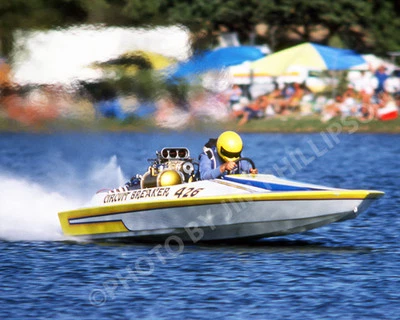 DRAG RACING DRAG BOAT PHOTO TOP FUEL JET CIRCUT BREAKER KEN LORENZ 1982