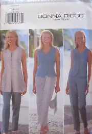 5038 Vintage Butterick SEWING Pattern Tunic Skirt Pants Top 6-22 UNCUT