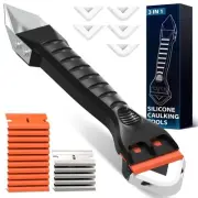 Silicone Caulking Tool Kit 3-in-1: Grout Sealant Remover Finishing Scraper To...