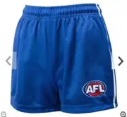 North Melbourne Kangaroos AFL Supporter Home Shorts Sizes XS-3XL BNWT