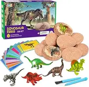 Dig Up Dinosaur Eggs， Break Open 12 Unique Dinosaur Eggs and Discover 12 Cute Dinosaurs，Funny Dinosaur Digging Toy for Archaeology Science STEM Gift (Dinosaurs Toys)