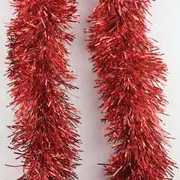 10m (33ft) Chunky Tinsel Christmas Tree Decoration Xmas Garland Celebrations645673119057 6M Red