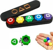Gonggi Korean Marbles Game – Traditional Weighted Gonggi Jacks Stones Set – Gonggi Game to Improve Focus & Hand-Eye Coordination – Fun for Perfect Night – 5-Piece Set