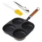 4 Holes Omelet Pan Burger Eggs Ham PanCake Maker Frying Pans Non-stick Breakfast