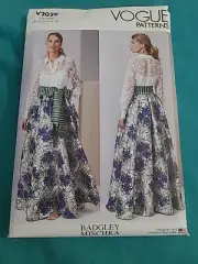 Vogue 2029 Sewing Pattern Ladies Dress By Badgley Mischka Size 8-16
