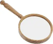 SECFOU Retro Grain Magnifying Glass Handheld Magnifier for Seniors for Reading Jewelry Inspection Map Navigation Exploration Stylish Vintage Design