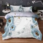 Delicate Blue Bud 3D Printing Duvet Quilt Doona Covers Pillow Case Bedding Sets