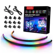 NEON Addressable RGB PC LED Strip, Neon ARGB 2 Strips, Fit for 3-pin 5V