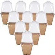 BESPORTBLE 20pcs Paper Pots for Plants with Covers Seedling Nursery Containers for Outdoor and Indoor Use for Succulent and Flower Growth Planter Pots