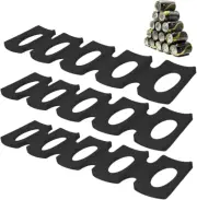 Pack of 3 Fridge Bottle Holders, Silicone Foldable Bottle Rack, Beer Holder, Dri