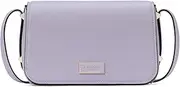 [Kate Spade New York] LIV Pebbled Leather Small Flap Crossbody, Lavender Cream, Lavender Cream