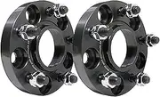 Wivplex Car wheel gasket 2PCS 5Hole, for Tesla, for Model 3,For Model Y Wheel Spacers Widening Kit 5x114.3 Hubcentric 64.1mm M14x1.5 7075 Aluminum Alloy Adapter Wheel Spacers Car Wheel Spacers(BLACK 2