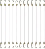 12 Pcs White Bungee Cords with Hooks, 11 Inch Heavy Duty Outdoor Bungee Straps