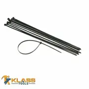 8" x 3 mm Heavy Duty Black Zip Ties, Cable Ties