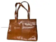 Patricia Nash Maremma Vintage Distressed Leather Tote -NWT Tan