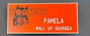RARE PAMELA HOOTERS Girl Uniform Collectible Pin Badge Mall of Georgia NAME TAG