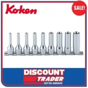 Koken RS3325/9 3/8″ Square Drive External E-TORX Deep Socket Set E4-E16 9 Piece