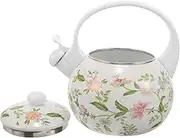 Ciieeo Vintage Enamel Teapot Kettle Thickened Water Kettle for Tea Easy to Clean Design Suitable for Induction Gas Stovetops for Home Camping