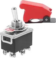 MUCKLILY Heavy Duty Position Toggle Switch with Red Protective Cover Off for Automotive Applications Durable and Easy to Install High Performance