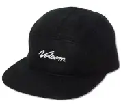 New Volcom Stewart Felt Camper Men's Adjustable Black Snapback Hat RHTVLC-75