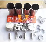 for KUBOTA V1512 Rebuild Overhaul kit + Piston + Ring + Liner Sleeve + Full Gasket kit + Big Main Bearing + conrod end Bearing