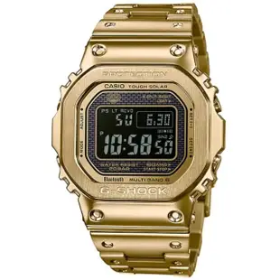 【CASIO 卡西歐】G-SHOCK 全金屬 太陽能 電波藍牙多功能腕錶 母親節 禮物(GMW-B5000GD-9)