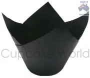 100PCS BLACK STANDARD CAFE STYLE PAPER MUFFIN CUPCAKE WRAPS CUPS CASES LINERS