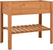 Firwood Planter 88x43x80 cm - 2-Tier Indoor Outdoor Flower Stand with Shelves for Plants, Decor, Home and Garden Use