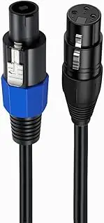 Byttlerom Speakon Male to XLR Female Speakon Male to XLR Female Audio Extension Cable - Pro DJ PA Gig Stage Microphone