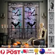 Haunted House Halloween Decoration Gothic Black Lace Spider Web Curtains Props