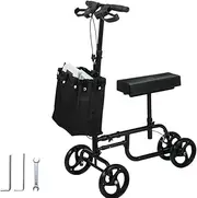 150KG Adjustable Hight Knee Walker Scooter All Terrain Mobility Alternative Crutches Wheelchair with Basket Economical Knee Scooters